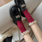 Retro Frilly Lace Crew Socks