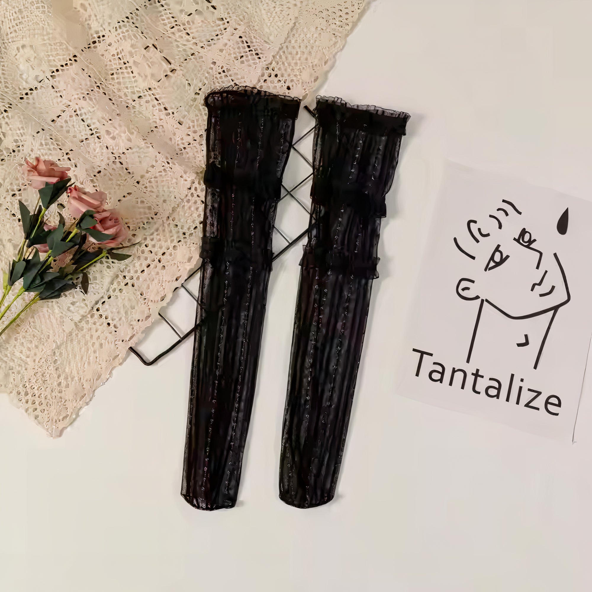 Cottagecore Anime Mid-Calf Lace Socks