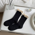 Retro Frilly Lace Crew Socks
