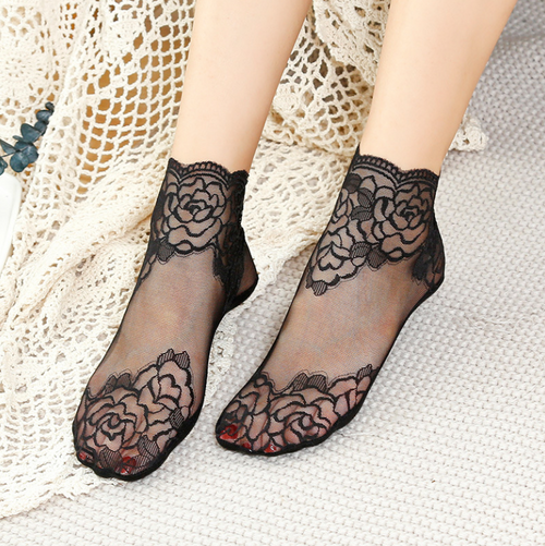 Lace Anti-Slip Short Crew Socks
